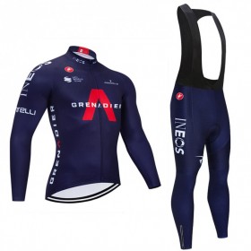 Set Fietsshirt Lange Mouw + Lange Koersbroek 2021 Ineos Grenadiers N003